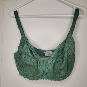 Bravissimo Green Lace Underwire Bra, Lingerie, Sexy, 32GG